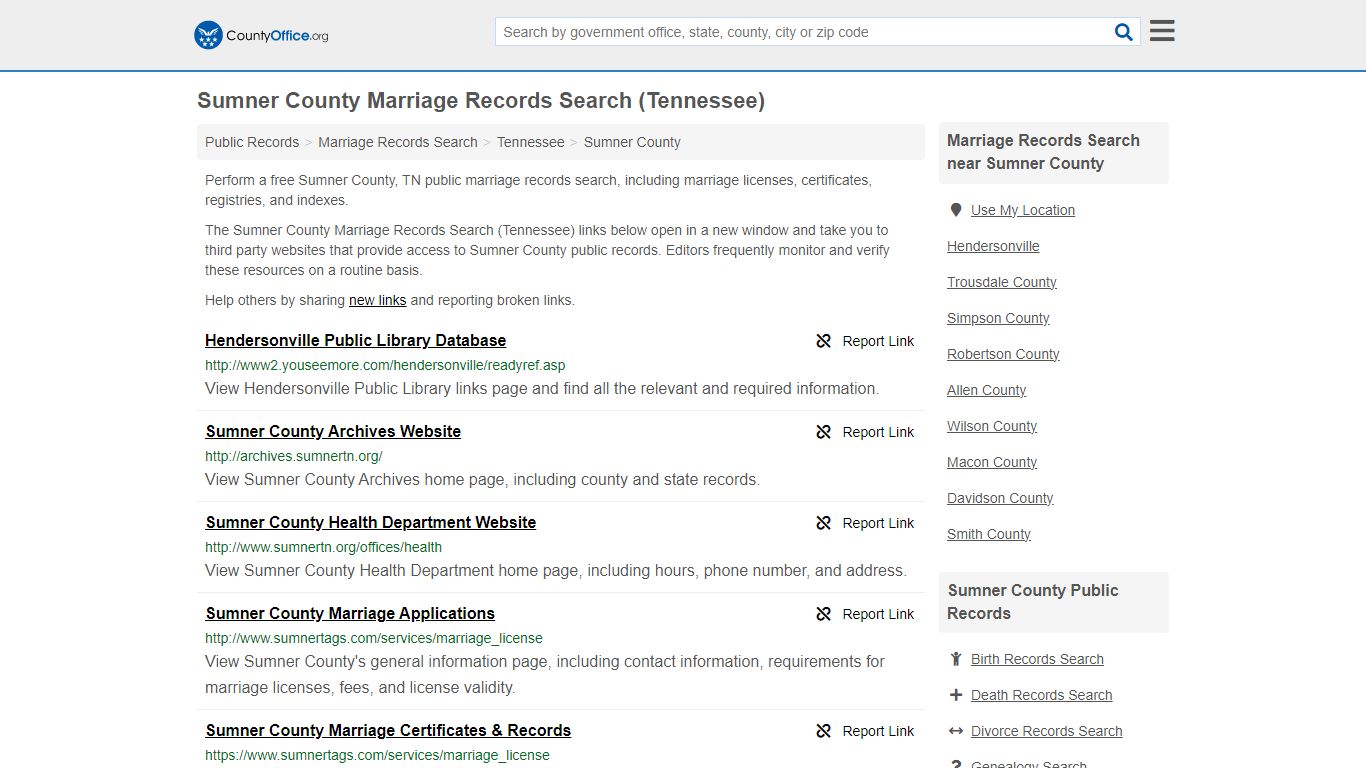 Marriage Records Search - Sumner County, TN (Marriage Licenses ...
